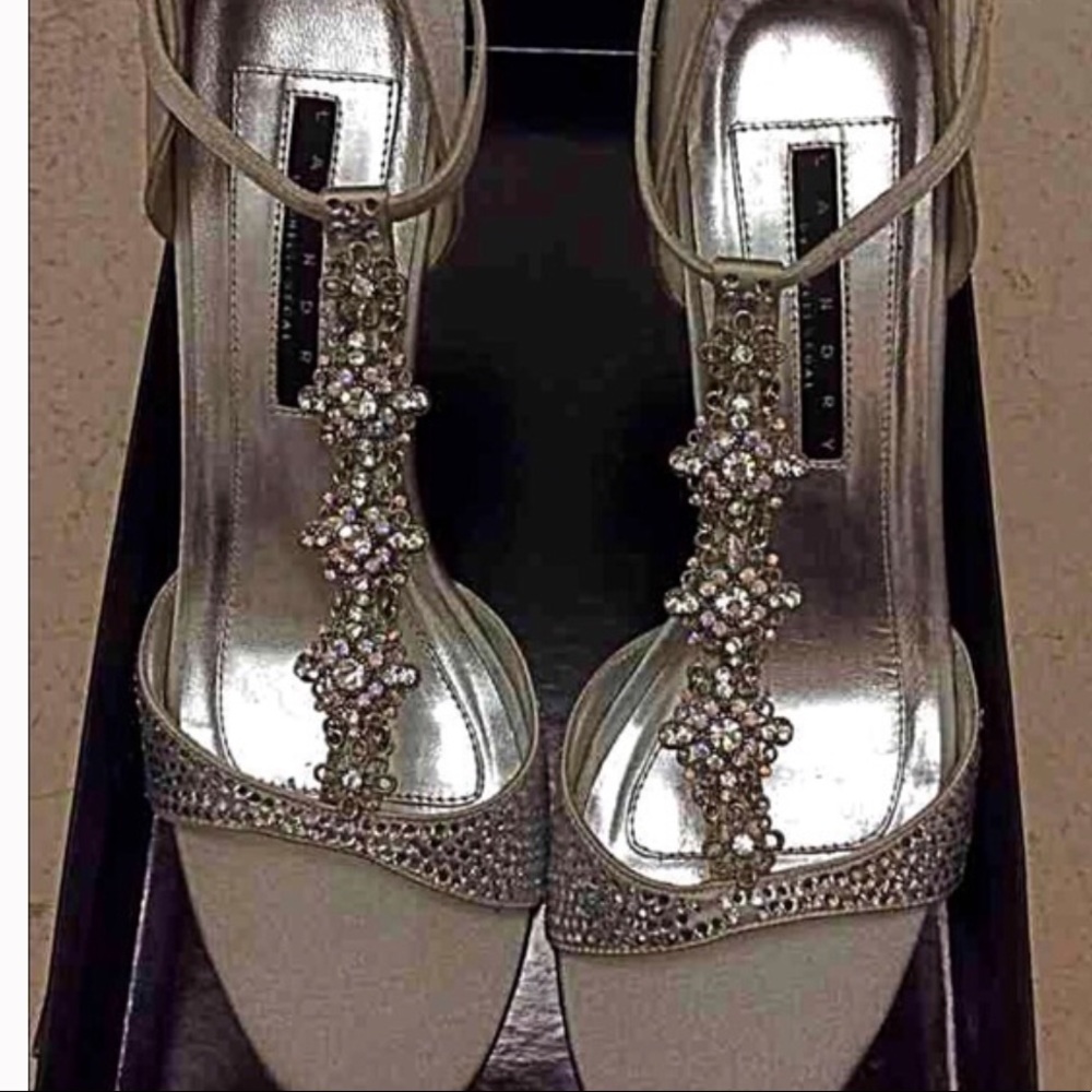 Crystal wedding heels